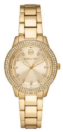  Shop Authentic Michael Kors Tibby Pave Gold Dial Gold Steel Strap Watch for Women - MK1057 - Luxxuri