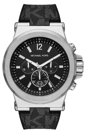  Shop Authentic Michael Kors Dylan Chronograph Black Dial Black Rubber Strap Watch For Men - MK8903 - Luxxuri