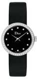  Shop Authentic Dior La D De Dior Diamonds Black and Blue Dial Black Leather Strap Watch for Women - CD047111A004 0000 - Luxxuri