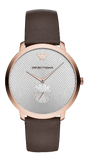  Shop Authentic Emporio Armani Modern Slim Analog Silver Dial Brown Leather Strap Watch For Men - AR11163 - Luxxuri