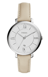 Shop Authentic Fossil Jacqueline White Dial Beige Leather Strap Watch for Women - ES3793 - Luxxuri