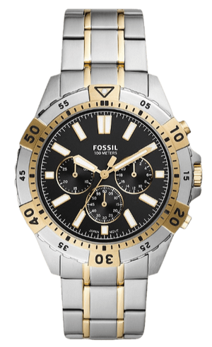  Shop Authentic Fossil Garrett Analog Black Dial Two Tone Steel Strap Watch for Men - FS5771 - Luxxuri