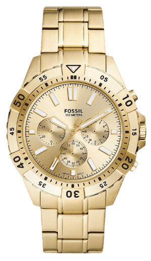  Shop Authentic Fossil Garrett Chronograph Gold Dial Gold Steel Strap Watch for Men - FS5772 - Luxxuri