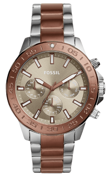  Shop Authentic Fossil Bannon Multifunction Brown Dial Two Tone Steel Strap Watch for Men - BQ2502 - Luxxuri