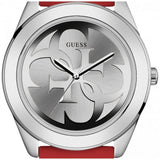  Shop Authentic Guess G-Twist Silver Dial Red Rubber Strap Watch for Women - W0911L9 - Luxxuri
