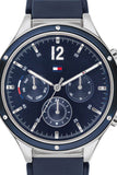  Shop Authentic Tommy Hilfiger Eve Chronograph Quartz Blue Dial Blue Rubber Strap Watch For Women - 1782281 - Luxxuri