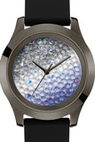  Shop Authentic Guess Crush Crystals Silver Dial Black Rubber Strap Watch for Women - W1223L4 - Luxxuri