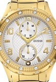  Shop Authentic Guess Siren Diamonds Silver Dial Gold Steel Strap Watch for Women - W0442L2 - Luxxuri