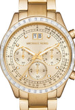  Shop Authentic Michael Kors Brinkley Diamonds Gold Dial Gold Steel Strap Watch for Women - MK6187 - Luxxuri