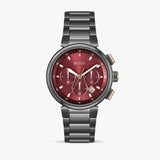  Shop Authentic Hugo Boss One Chronograph Red Dial Grey Steel Strap Watch For Men - 1514000 - Luxxuri