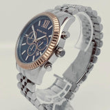  Shop Authentic Michael Kors Lexington Chronograph Blue Dial Silver Steel Strap Watch For Men - MK8689 - Luxxuri