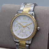  Shop Authentic Michael Kors Tibby Multifunction White Dial Two Tone Steel Strap Watch For Women - MK6825 - Luxxuri