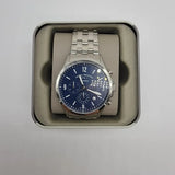  Shop Authentic Fossil Forrester Chronograph Blue Dial Silver Steel Strap Watch for Men - FS5605 - Luxxuri