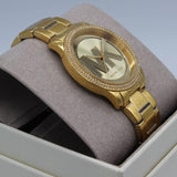  Shop Authentic Michael Kors Tibby Three Hand Gold Dial Gold Steel Strap Watch For Women - MK6879 - Luxxuri