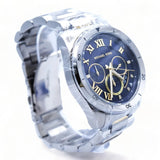  Shop Authentic Michael Kors Brecken Chronograph Blue Dial Two Tone Steel Strap Watch For Men - MK8437 - Luxxuri