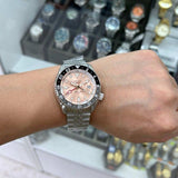  Shop Authentic Seiko 5 Sports GMT Thong Sia Limited Edition Brown Dial Silver Steel Strap Watch for Men - SSK043K1 - Luxxuri