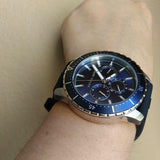  Shop Authentic Michael Kors Cunningham Multifunction Blue Dial Black Rubber Strap Watch For Men - MK7160 - Luxxuri