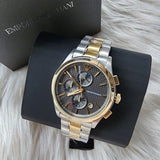  Shop Authentic Emporio Armani Paolo Chronograph Grey Dial Two Tone Steel Strap Watch For Men - AR11527 - Luxxuri