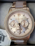  Shop Authentic Michael Kors Tibby Chronograph Rose Gold Dial Two Tone Steel Strap Watch For Women - MK6828 - Luxxuri
