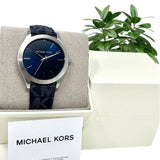  Shop Authentic Michael Kors Slim Runway Analog Blue Dial Blue Leather Strap Watch For Men - MK8907 - Luxxuri