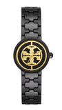 Tory Burch Reva Black Dial Black Steel Strap Watch for Women - TBW4038