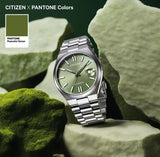 Shop Authentic Citizen x Pantone Automatic Peaceful Green Dial Silver Steel Strap Watch For Men - NJ0158-89Z - Luxxuri