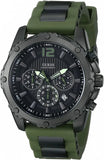  Shop Authentic Guess Sport Chronograph Black Dial Green Silicone Strap Watch for Men - W0167G4 - Luxxuri