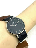  Shop Authentic Daniel Wellington Classic Cornwall Quartz Black Dial Black Nylon Strap Watch For Women - DW00100151 - Luxxuri