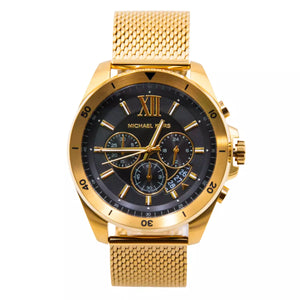  Shop Authentic Michael Kors Brecken Chronograph Black Dial Gold Mesh Strap Watch For Men - MK8867 - Luxxuri