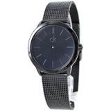  Shop Authentic Calvin Klein Minimal Black Dial Black Mesh Bracelet Watch for Men - K3M224B1 - Luxxuri