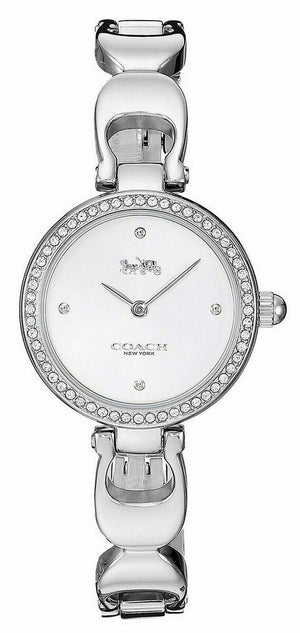 Coach Park Crystals Silver Dial Silver Steel Strap Watch for Women - 14503170