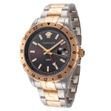  Shop Authentic Versace Hellenyium GMT Black Dial Two Tone Steel Strap Watch for Men - V11040015 - Luxxuri