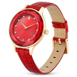  Shop Authentic Swarovski Octea Nova Quartz Red Dial Red Leather Strap Watch for Women - 5650002 - Luxxuri