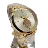  Shop Authentic Michael Kors Portia Three-Hand Crystals Gold Dial Gold Steel Strap Watch for Women - MK4602 - Luxxuri