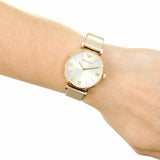  Shop Authentic Emporio Armani Retro Gold Dial Gold Mesh Bracelet Watch For Women - AR1957 - Luxxuri