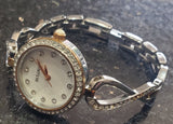  Shop Authentic Bulova Crystals Mother of Pearl Dial Two Tone Steel Strap Watch for Women - 98X108 - Luxxuri