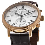  Shop Authentic Tissot Carson Premium Chronograph Silver Dial Brown Leather Strap Watch For Men - T122.417.36.033.00 - Luxxuri