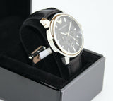  Shop Authentic Emporio Armani Classic Chronograph Black Dial Black Leather Strap Watch For Men - AR0431 - Luxxuri