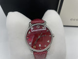  Shop Authentic Gucci G-Timeless Cherry Red Mother of Pearl Dial 27mm Watch For Women - YA126584 - Luxxuri