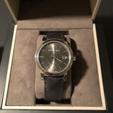  Shop Authentic Burberry The City Grey Dial Black Leather Strap Watch for Men - BU9030 - Luxxuri