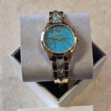  Shop Authentic Michael Kors Petite Runway Mercer Blue Dial Gold Steel Strap Watch For Women - MK6673 - Luxxuri