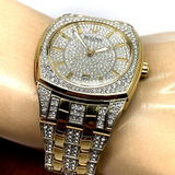  Shop Authentic Bulova Phantom Crystal Silver Dial Two Tone Steel Strap Watch for Men - 98B323 - Luxxuri