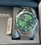  Shop Authentic Tag Heuer Formula 1 Limited Edition Green Dial Silver Steel Strap Watch for Men - WAZ1017.BA0842 - Luxxuri
