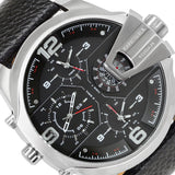  Shop Authentic Diesel Uber Chief Oversized 4 Time Black Dial Leather Strap Watch For Men - DZ7376 - Luxxuri