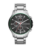  Shop Authentic Armani Exchange Hampton Chronograph Black Dial Silver Steel Strap Watch For Men - AX2163 - Luxxuri