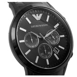  Shop Authentic Emporio Armani Classic Chronograph Black Dial Black Stainless Steel Strap Watch For Men - AR2453 - Luxxuri