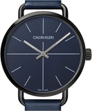  Shop Authentic Calvin Klein Even Blue Dial Blue Leather Strap Watch for Men - K7B214VN - Luxxuri
