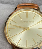  Shop Authentic Michael Kors Jaryn Quartz Gold Dial Brown Leather Strap Watch For Women - MK2496 - Luxxuri