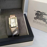  Shop Authentic Burberry Pioneer Champagne Dial Haymarket Beige Leather Strap Watch for Women - BU9407 - Luxxuri