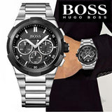  Shop Authentic Hugo Boss Supernova Chronograph Black Dial Silver Steel Strap Watch for Men - 1513359 - Luxxuri